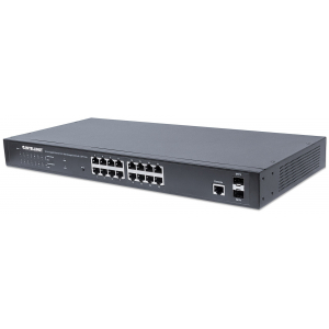 16-port Gigabit Ethernet PoE+ Web-Managed Switch with 2 SFP ports