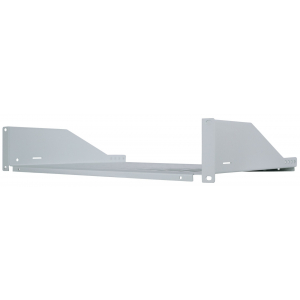 2U geventileerde cantilever legplank 19 inch - 350 mm diep - draagkracht tot 15 kg - grijs