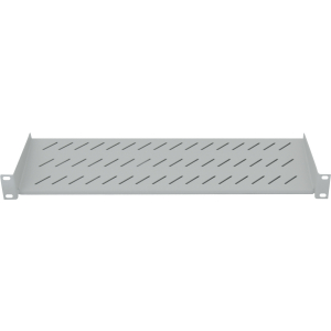 1U cantilever legplank 19 inch - 150 mm diep - draagkracht tot 25 kg - grijs