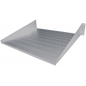 2U ventilated cantilever shelf 19 inch - 400 mm deep - load capacity to 25 kg - gray