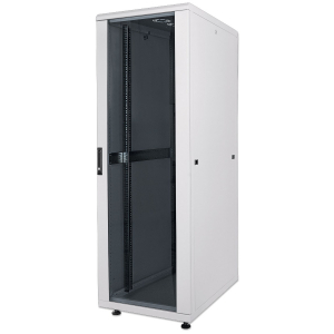 19 inch netwerkkast MHT186 met glazen deur - 32U - 800 mm breed - 800 (D) x 800 (W) x 1588 (H) - flatpack - grijs