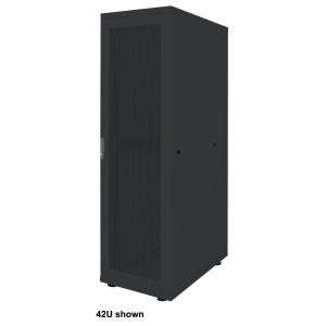 Basic 19 inch serverkast MHT239 met geperforeerde deur - 26U - 1000 (D) x 600 (W) x 1308 (H) - flatpack - zwart