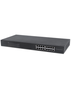 16-Port Gigabit Ethernet PoE+ Switch - 370W PoE, Rackmount