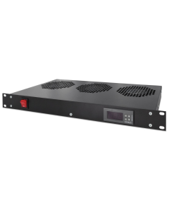 3-fan ventilation unit 1U for 19-inch racks - black