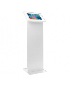 Tablet floor stand with display plate Securo M for 9-11 inch tablets - white