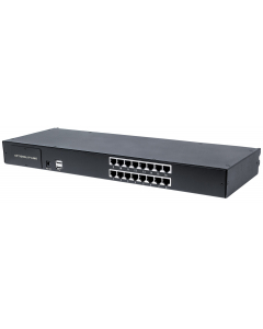 Modulaire 16-poorts CAT5 VGA KVM-switch