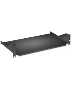 2U cantilever shelf 19 inch - 400 mm deep - load capacity to 25 kg - black