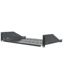 2U ventilated cantilever shelf 19 inch - 350 mm deep - load capacity to 15 kg - black