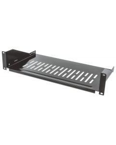 2U ventilated cantilever shelf 19 inch - 250 mm deep - load capacity to 25 kg - black