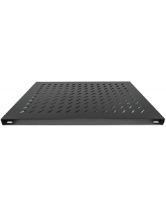 1U fixed shelf - 700 mm deep - load capacity to 50 kg - black