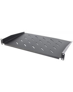 1U ventilated cantilever shelf 19 inch - 350 mm deep - load capacity to 25 kg - black