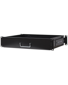 2U 350mm deep storage drawer for 19" rack - black