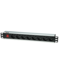 19-inch power strip PDUMHT16 for patch cabinet 1.5 HE with 7 sockets and on/off switch