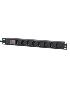 19-inch socket PDUMHT7 for patch cabinet 1 HE with 8 sockets and on/off switch