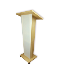 Wooden lectern with satinised faceplate Pollux - nut colour