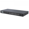 24-Port Gigabit Ethernet PoE+ Switch mit LCD - 370W PoE, Rackmount