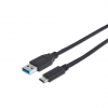 SuperSpeed+ USB-A naar USB-C kabel - 10 Gbps - 1 meter - zwart