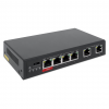 6-Port Fast Ethernet Switch with 4 PoE ports - 65W PoE, VLAN, Desktop