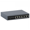 PoE-gespeister 6-Port Lite Smart Managed PoE+ Switch mit 4 GbE-Ports, 2 GbE-Uplinks und PoE-Pass-Through