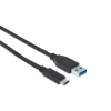 SuperSpeed+ USB-A naar USB-C kabel - 10 Gbps - 1 meter - zwart