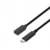 SuperSpeed+ USB-C naar USB-C verlengkabel - 10 Gbps - 0.5 meter - zwart