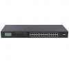 24-Port Gigabit Ethernet PoE+ Switch mit LCD - 370W PoE, Rackmount