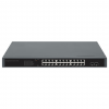 24 portars Gigabit Ethernet PoE+-switch med 2 SFP-portar - 370 W PoE, självläkande nätverk, rackmonterad