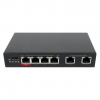 6-Port Fast Ethernet Switch with 4 PoE ports - 65W PoE, VLAN, Desktop