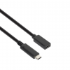 SuperSpeed+ USB-C naar USB-C verlengkabel - 10 Gbps - 0.5 meter - zwart