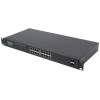 Switch PoE+ Gigabit Ethernet a 16 porte con LCD - 370W PoE, montaggio a rack