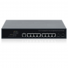 10-Port L2+ Managed PoE++ Switch - 242W PoE, 2 SFP Open Slots, Rackmount