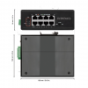 Switch industriale PoE+ a 8 porte Gigabit Ethernet alimentato a PoE - 120W PoE, montaggio su guida DIN