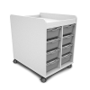 Armario/carro de actividades LEGO con espacio para 16 cajas grandes de almacenamiento LEGO Education