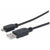 Hi-Speed USB-A naar Micro-USB kabel - 480 Mbps - 1.8 meter - zwart