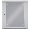 19 inch wall server cabinet MHT116 with glass door - 12U height - 450 mm deep - flatpack - gray