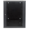 19 inch wall server cabinet MHT145 with glass door - 15U height - double section - 550 mm deep - black