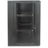 19 inch wall server cabinet MHT145 with glass door - 15U height - double section - 550 mm deep - black