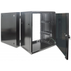 19 inch wall server cabinet MHT145 with glass door - 15U height - double section - 550 mm deep - black