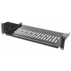 2U ventilated cantilever shelf 19 inch - 250 mm deep - load capacity to 25 kg - black