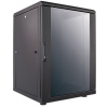 19-inch network cabinet MHT200 with glass door - 16U - 600 (D) x 600 (W) x 878 (H) - assembled - black