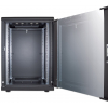 19-inch network cabinet MHT200 with glass door - 16U - 600 (D) x 600 (W) x 878 (H) - assembled - black