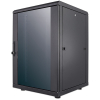 19-inch network cabinet MHT200 with glass door - 16U - 600 (D) x 600 (W) x 878 (H) - assembled - black