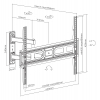 Fully movable TV wall bracket MHT66 with adjustable levelling for 37 to 70-inch televisions