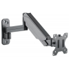 Universal gas spring monitor wall bracket with single arm and hinge for 17 to 32 inch monitors