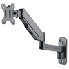 Universal gas spring monitor wall bracket with single arm and hinge for 17 to 32 inch monitors