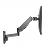 Universal gas spring monitor wall bracket with single arm and hinge for 17 to 32 inch monitors