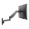 Universal gas spring monitor wall bracket with single arm and hinge for 17 to 32 inch monitors