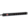 19-inch power strip PDUMHT3 for patch cabinet 1.5 HE with 6 sockets and on/off switch and surge protector