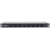 19-inch socket PDUMHT9 for patch cabinet 1 HE with 8 sockets and LED indicator