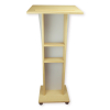 Wooden lectern with satinised faceplate Pollux - nut colour